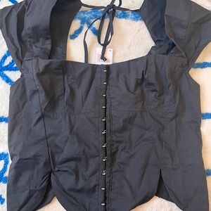 Tie back corset